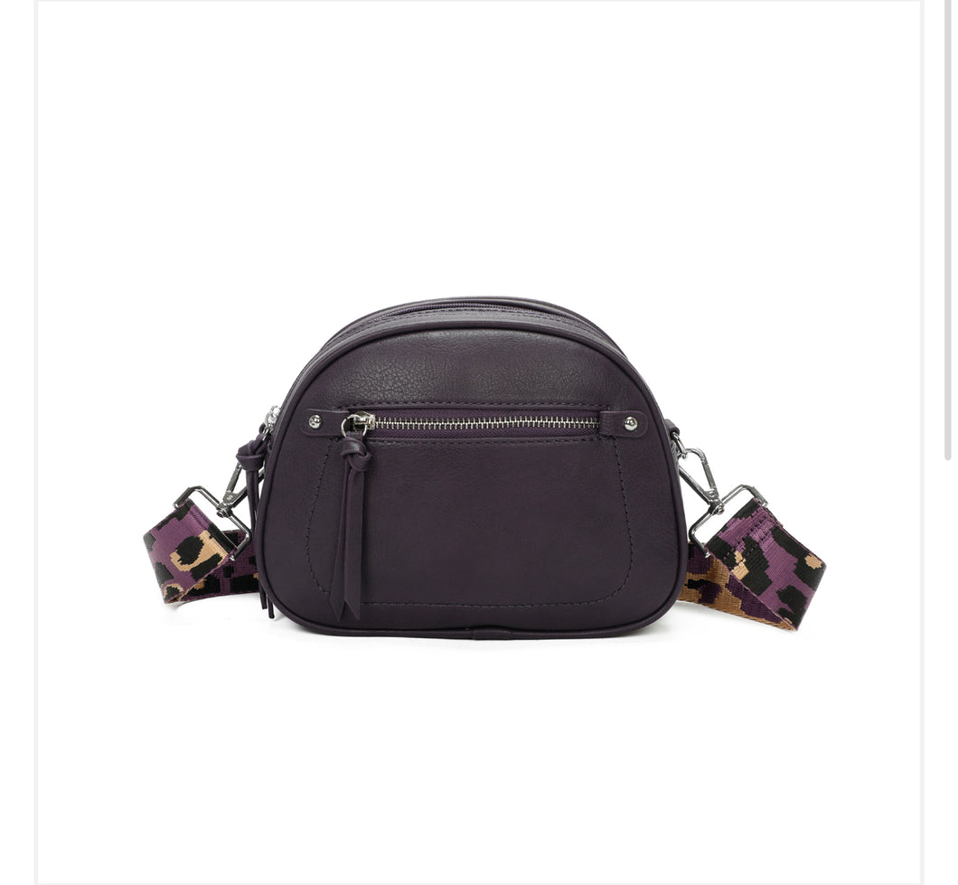 Purple Crossbody Handbag with Strap