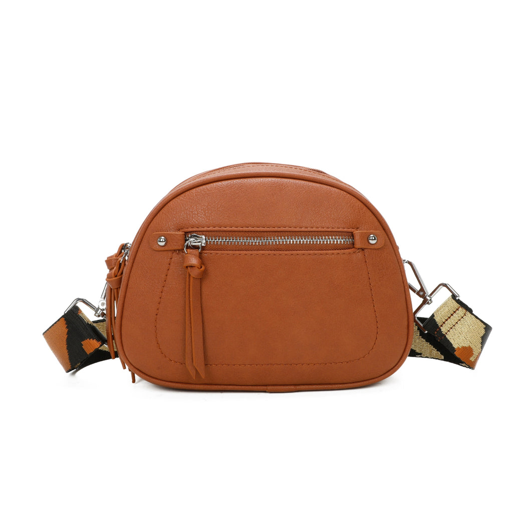 Tan Crossbody Handbag with Strap