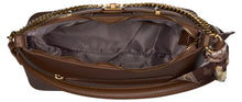 Load image into Gallery viewer, BW7717 Brown Bessie Urban Chain Shoulder Bag with Scarf