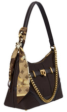 Load image into Gallery viewer, BW7717 Brown Bessie Urban Chain Shoulder Bag with Scarf