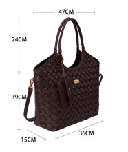Load image into Gallery viewer, BW7644 Wine Bessie Oversized Weave Bag