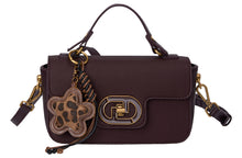 Load image into Gallery viewer, BW7713 Wine Flap over Top Handle bag with Flower Charm
