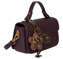 Load image into Gallery viewer, BW7713 Wine Flap over Top Handle bag with Flower Charm