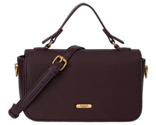Load image into Gallery viewer, BW7713 Wine Flap over Top Handle bag with Flower Charm