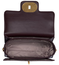Load image into Gallery viewer, BW7713 Wine Flap over Top Handle bag with Flower Charm