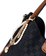 Load image into Gallery viewer, BE6883 Black Bessie Checkerboard 2 in 1 bag