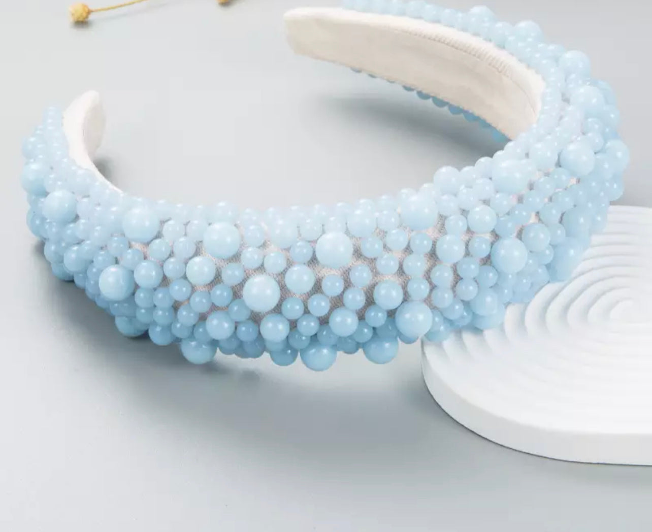 Baby Blue Beaded Headband – AG Jewellery Boutique display picture 2