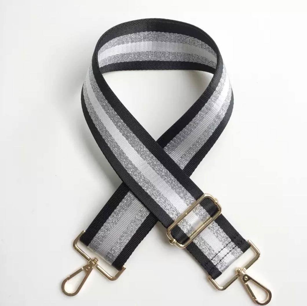 HS026 Black Striped Strap with ( Gold Fittings)