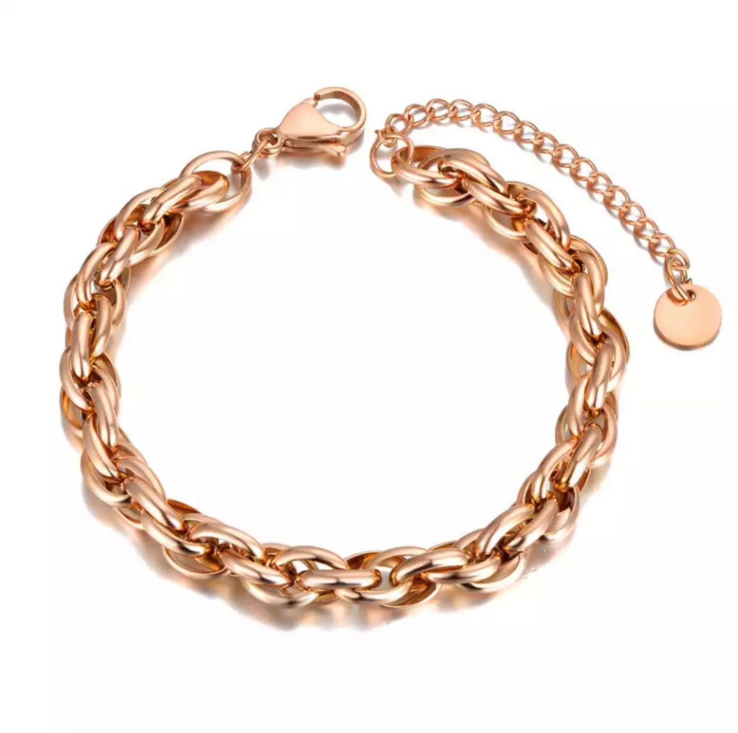Rose Gold Fancy link Bracelet