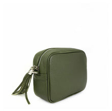 Load image into Gallery viewer, Real Leather Olive Green Crossbody Handbag