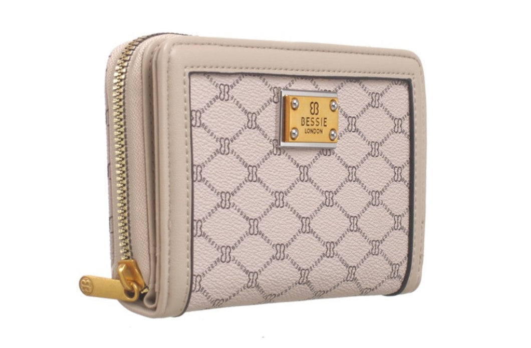 Bessie Khaki Monogram Purse/Wallet