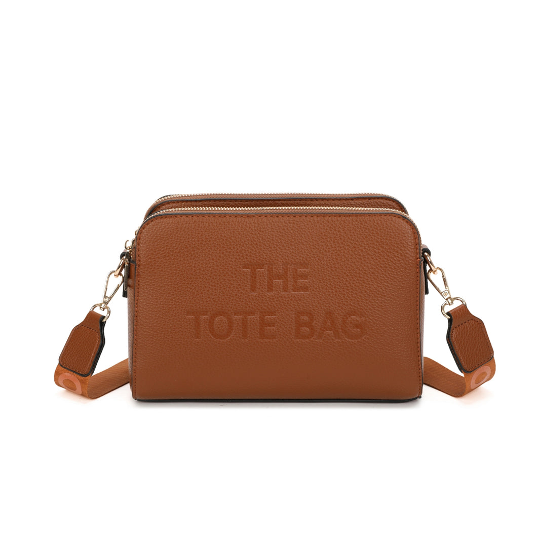 Tan Tote Crossbody Bag