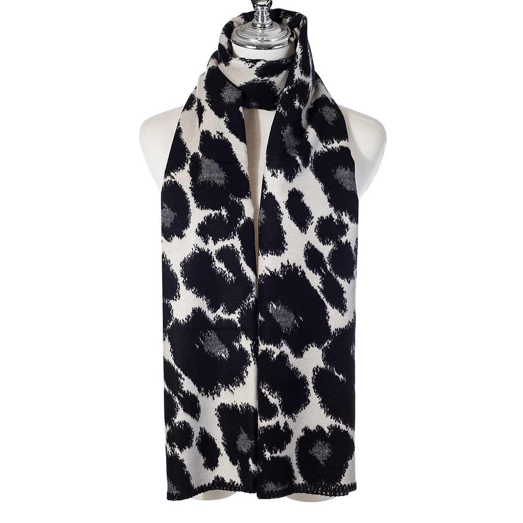 SC1799 Ebony Animal Print Scarf