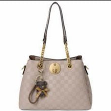 Load image into Gallery viewer, BW6133 Bessie Khaki Checkerboard Shoulder Bag
