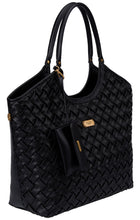 Load image into Gallery viewer, BW7644 Black Bessie Oversized Weave Bag
