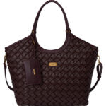 Load image into Gallery viewer, BW7644 Wine Bessie Oversized Weave Bag
