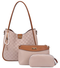 Load image into Gallery viewer, BW6883 Khaki Bessie Checkerboard 2 in 1 bag

