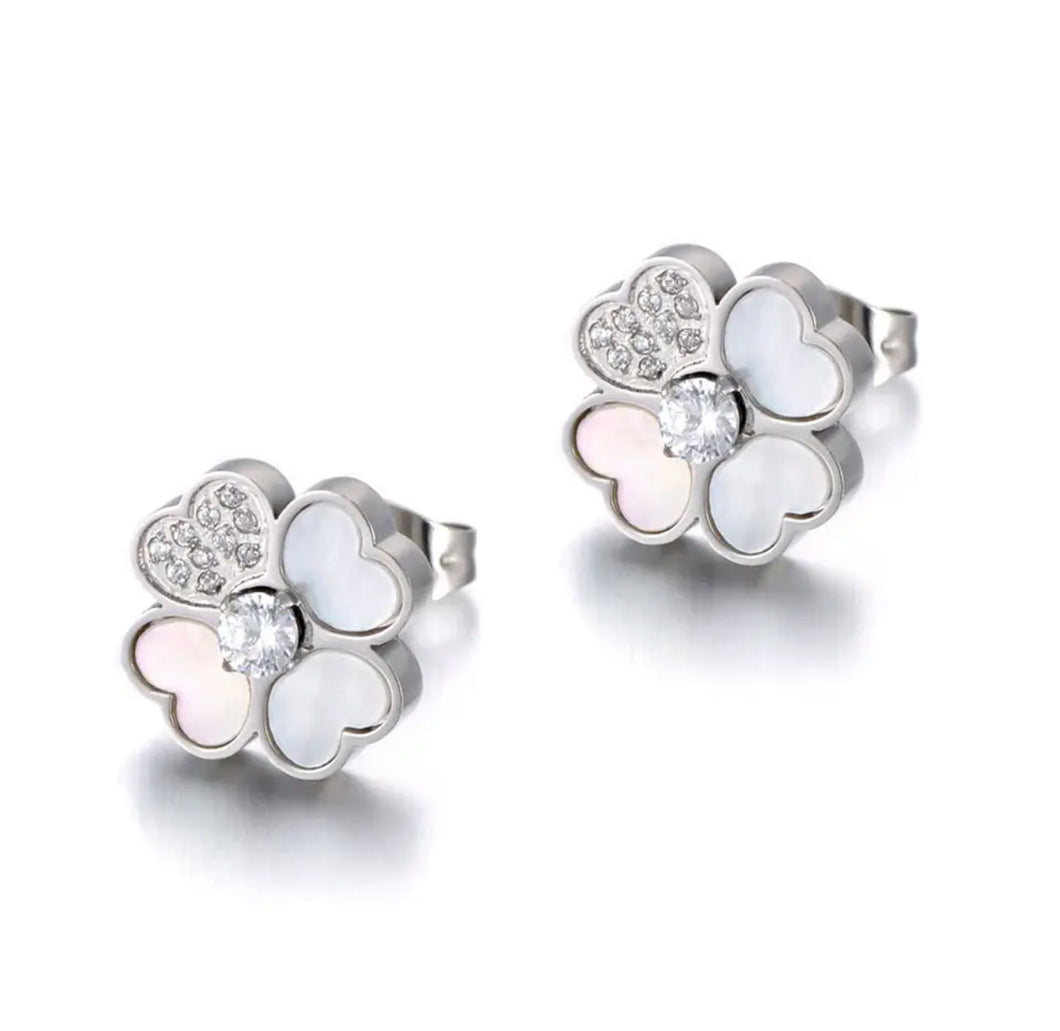 Silver Clover Earrings