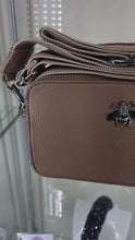 Load and play video in Gallery viewer, Beige Bee Crossbody Bag
