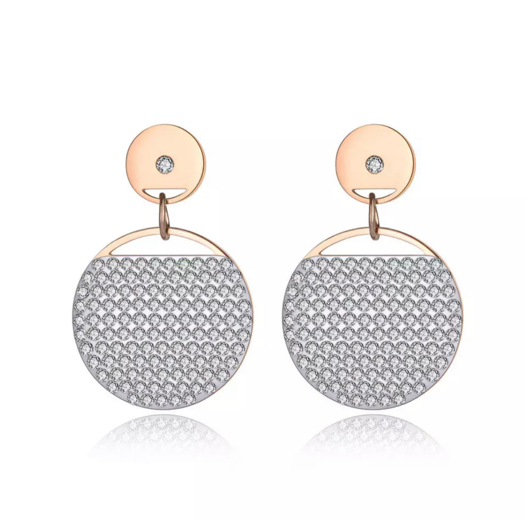Rhinestone Stone set Crystal drop Earrings