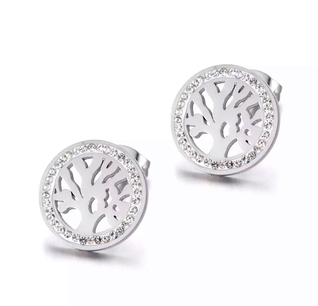 Tree of life Stone set earrings