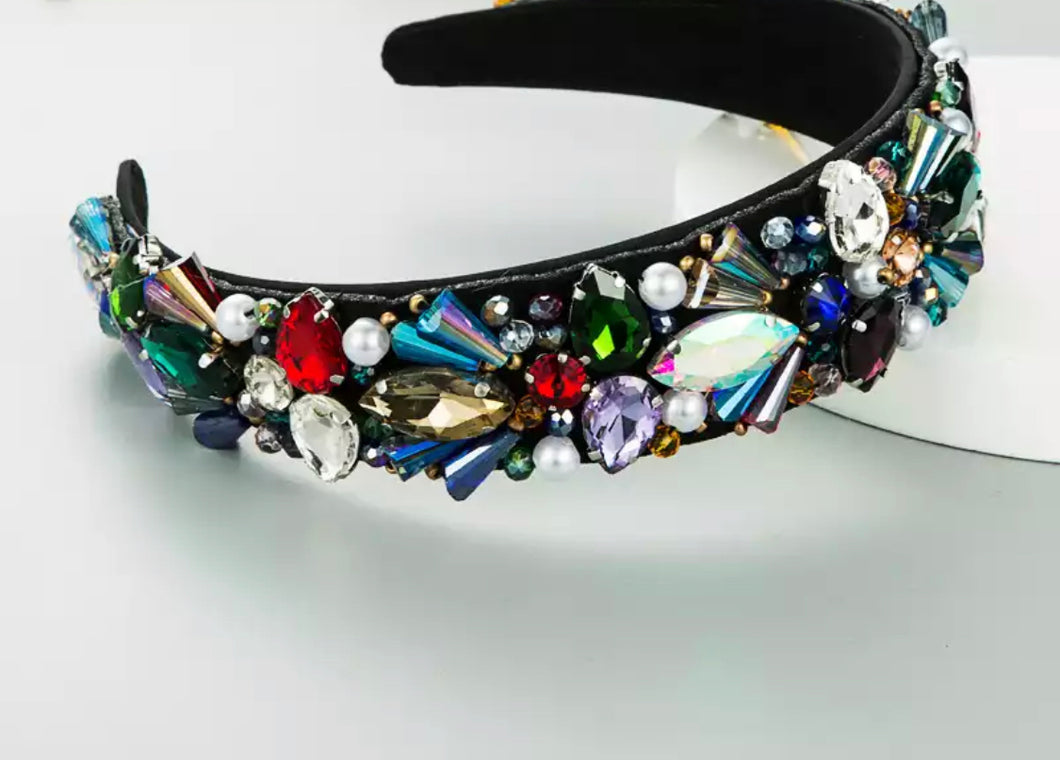 A1006 Multi Coloured Embellished Headband