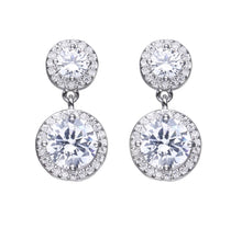 Load image into Gallery viewer, Stone set Cz Drop Earrings
