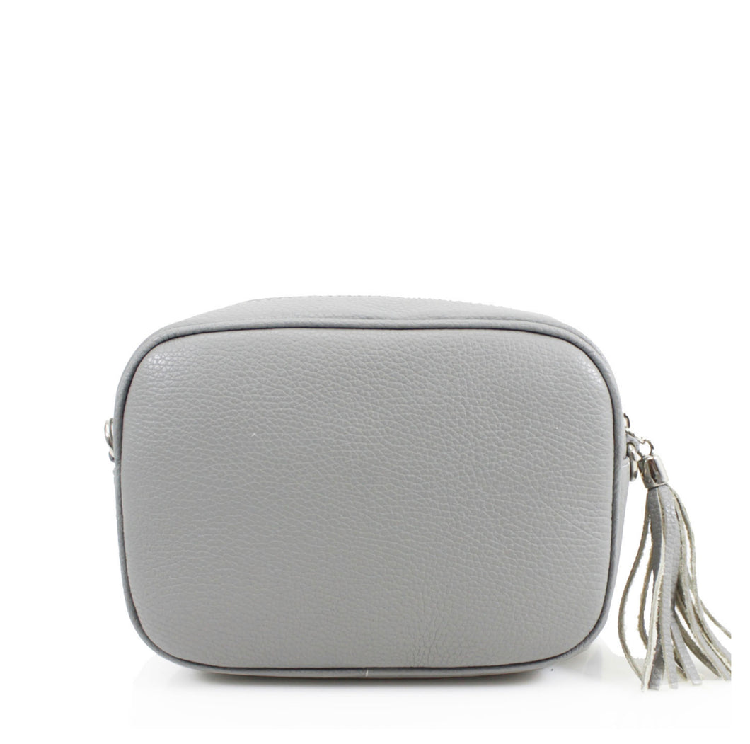 Light Grey Real Leather Handbag