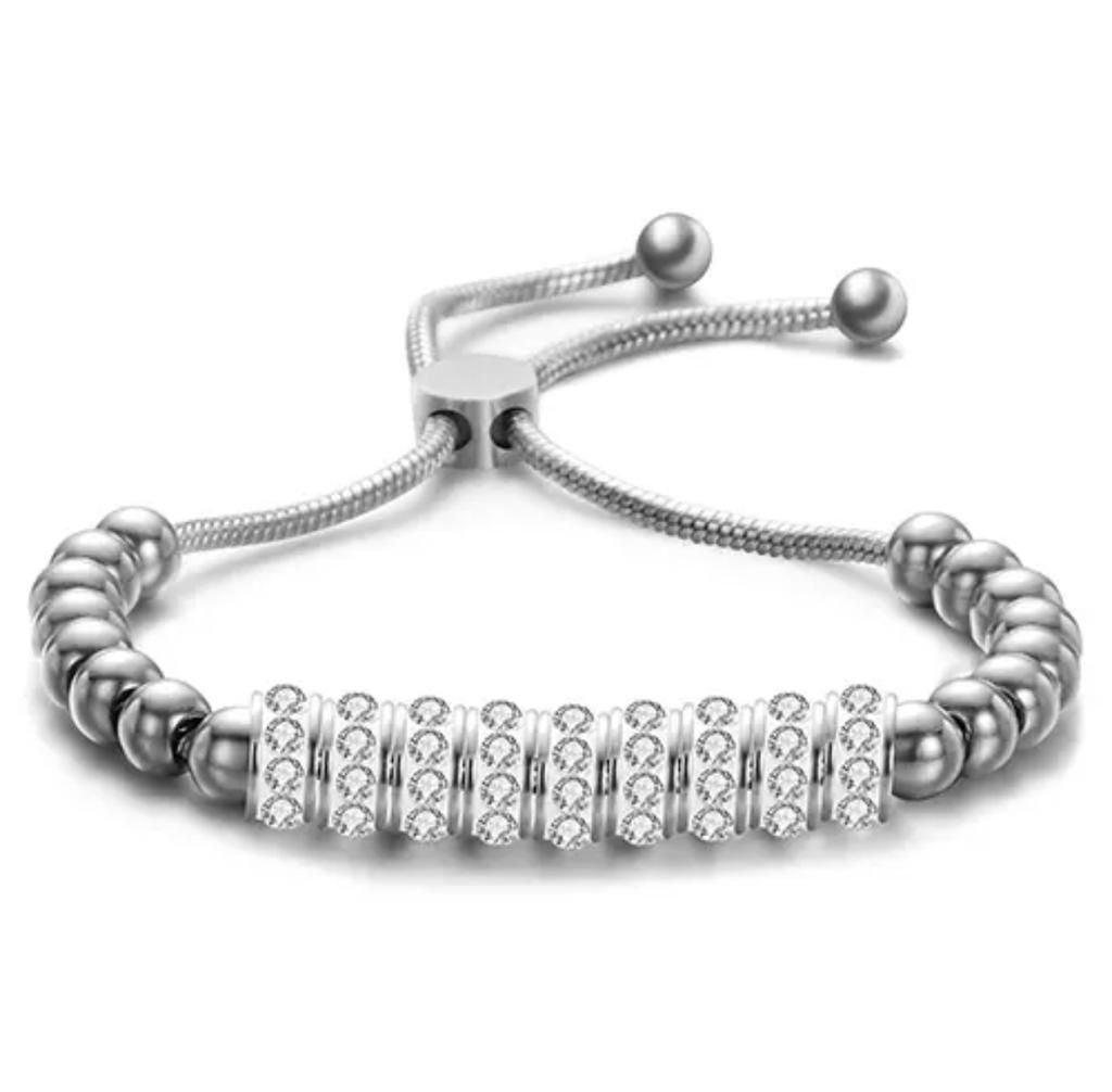 Stainless Steel Stone Set Bracelet