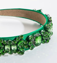 Load image into Gallery viewer, Green Stone Set headband
