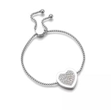 Load image into Gallery viewer, Heart Stone set adjustable Bracelet
