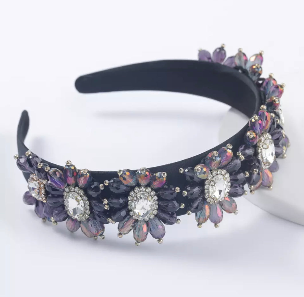 Dark Purple Embellished Headband