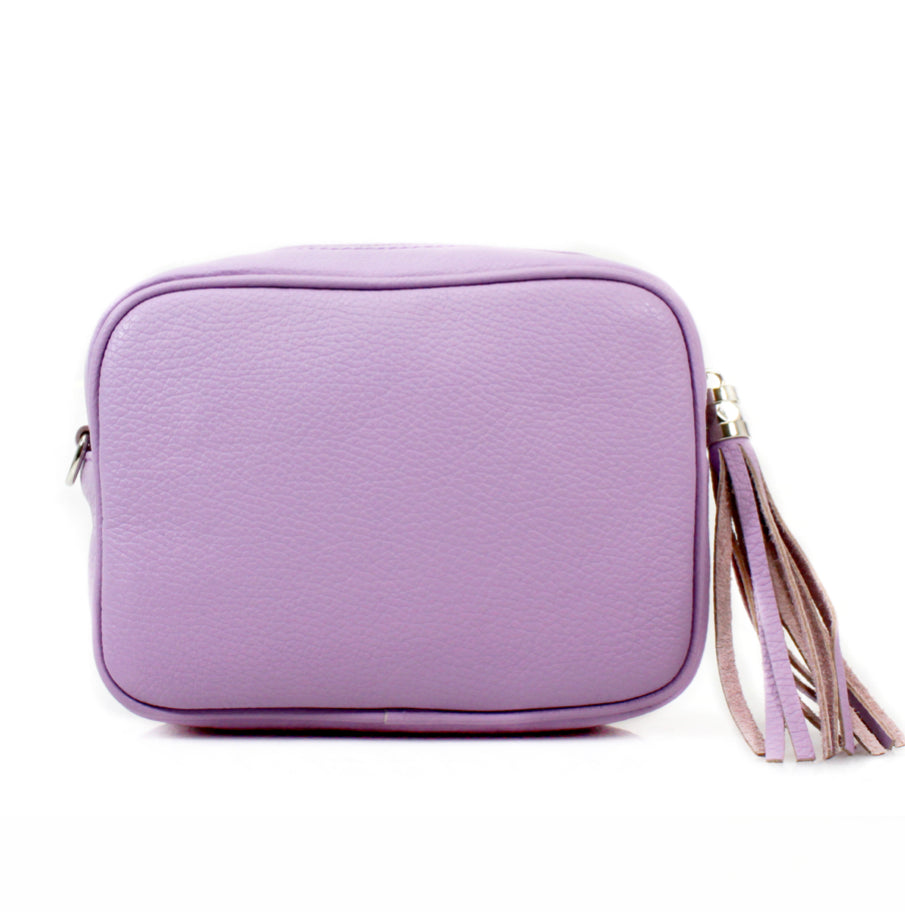 Real Leather Lilac Crossbody Bag