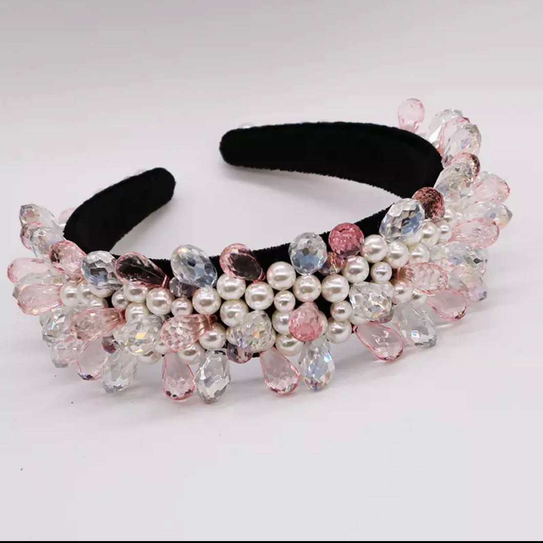 Pink Pearl Headband
