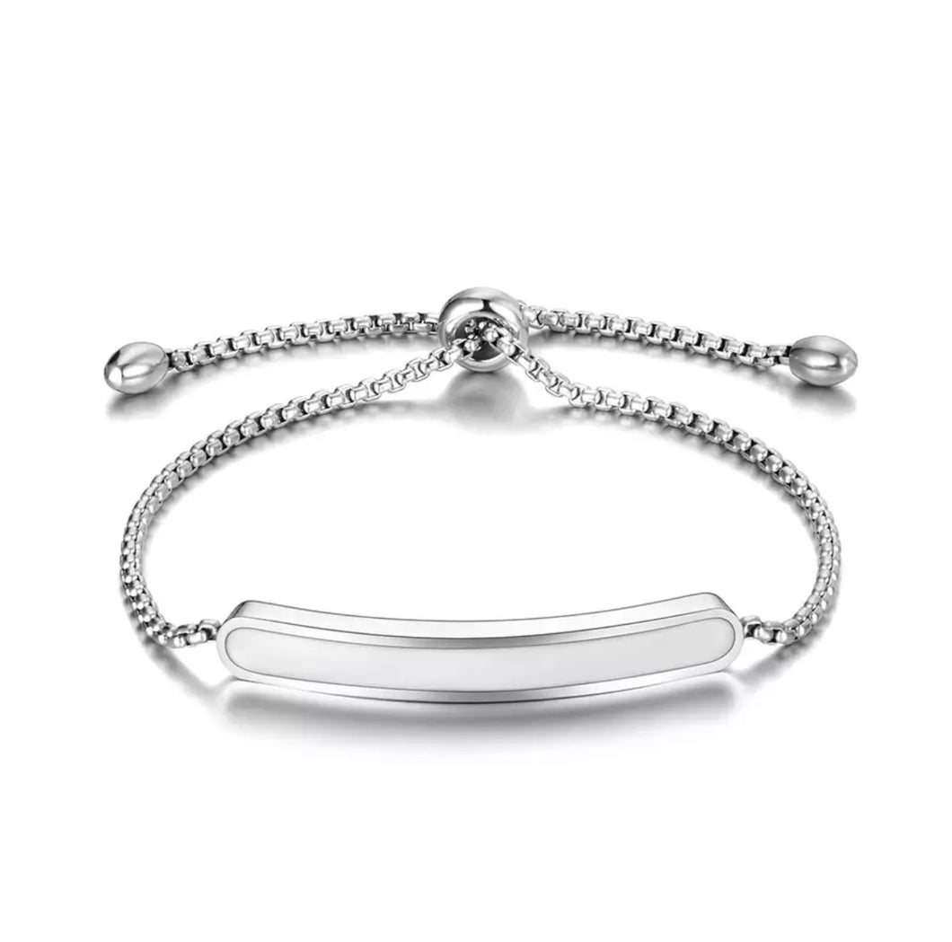Silver Bar Adjustable Bracelet