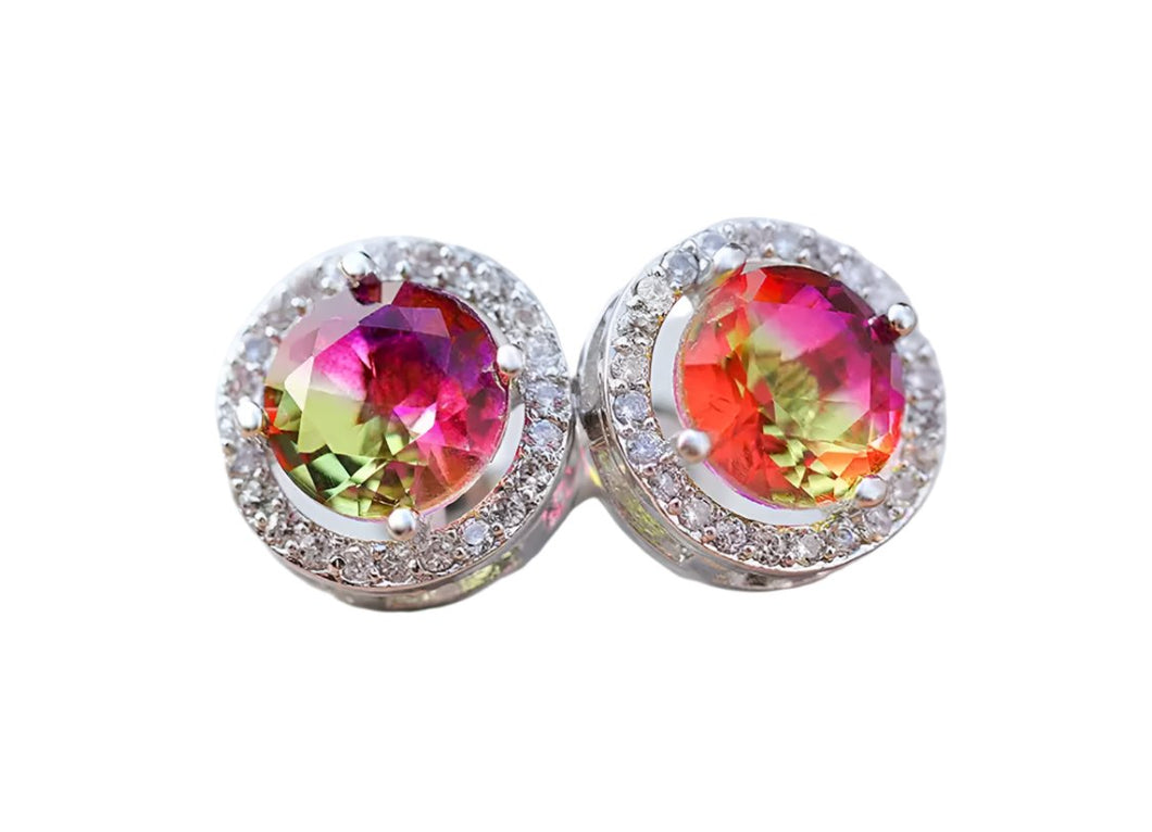 Rose Mix Diamanté Earrings