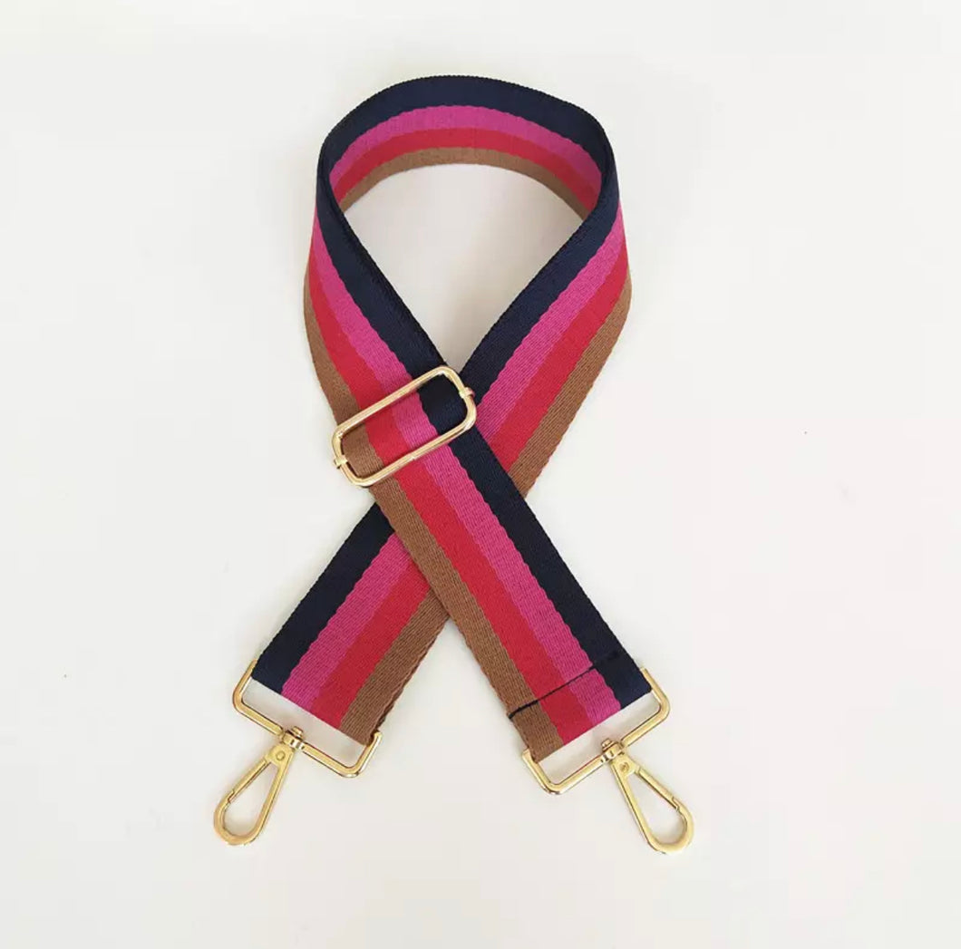 HS001 Multi Coloured Pink/navy Strap (Gold Fittings)
