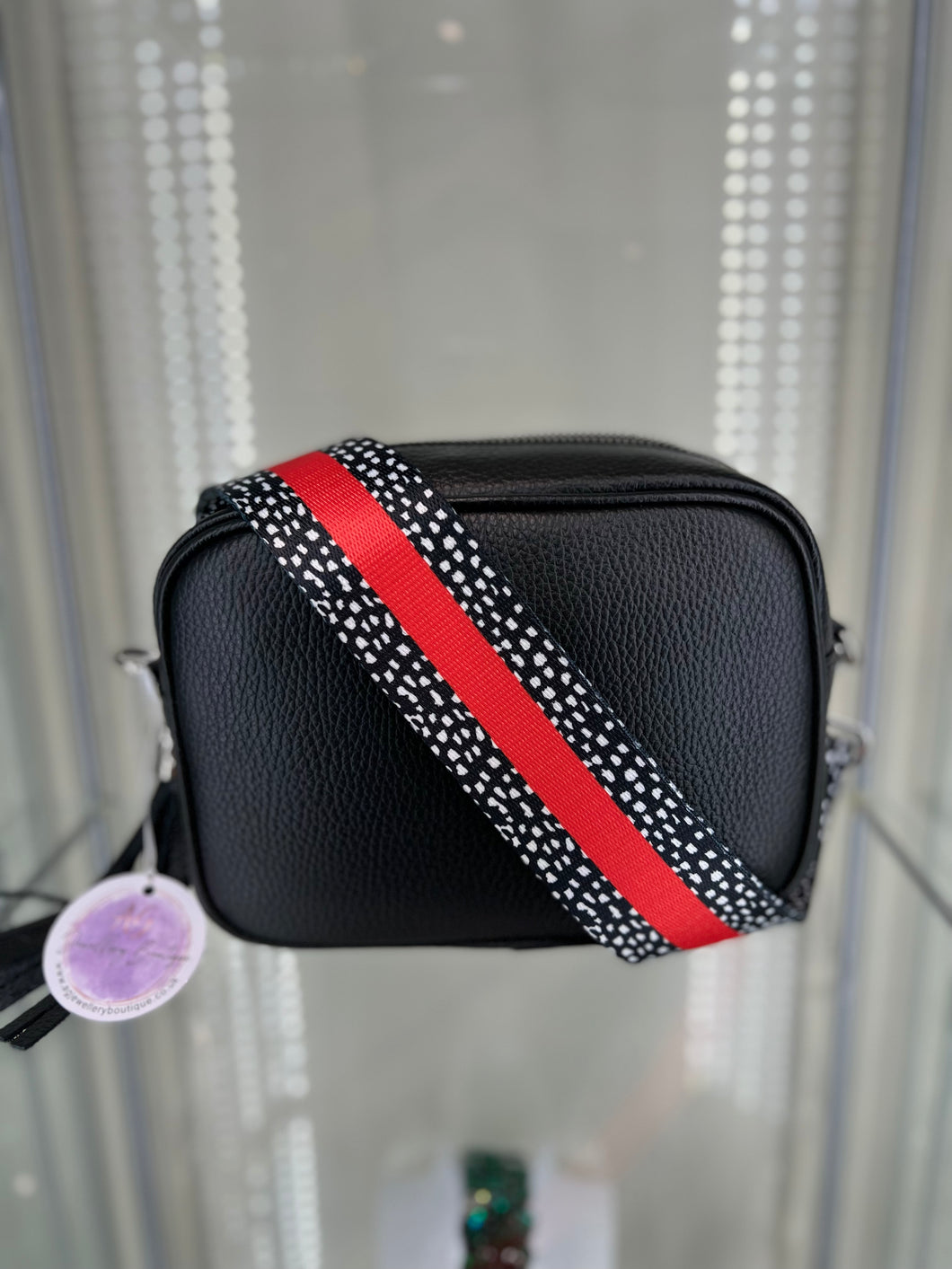 Striped strap 2025 crossbody bag