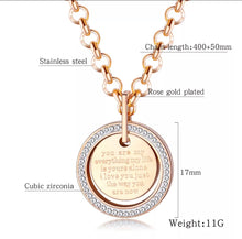Load image into Gallery viewer, Rose Gold Quote Necklace
