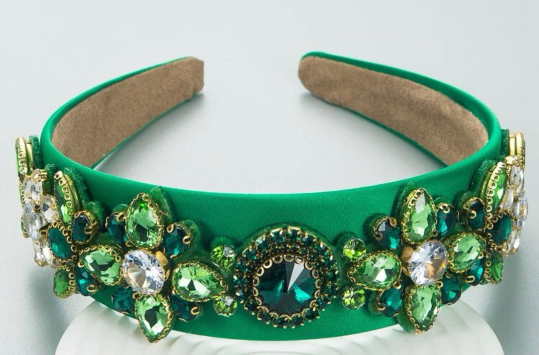 Green Stone Set Headband