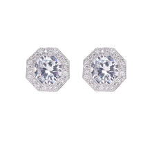 Load image into Gallery viewer, Octagonal Stone set Earrings
