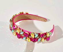 Load image into Gallery viewer, Pink/Lemon/Aqua Multi Coloured Headband

